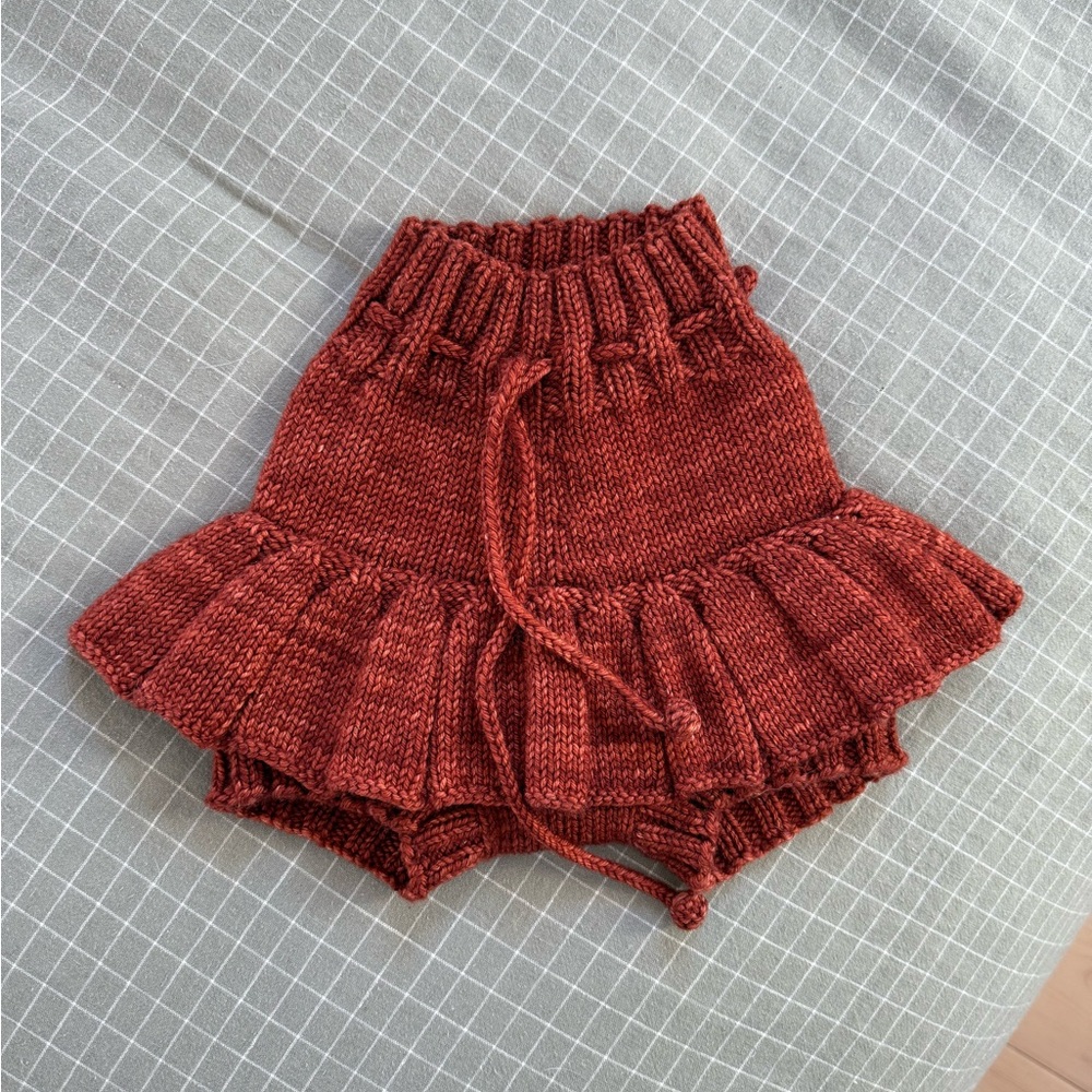 Misha and Puff Skater skirt in rust